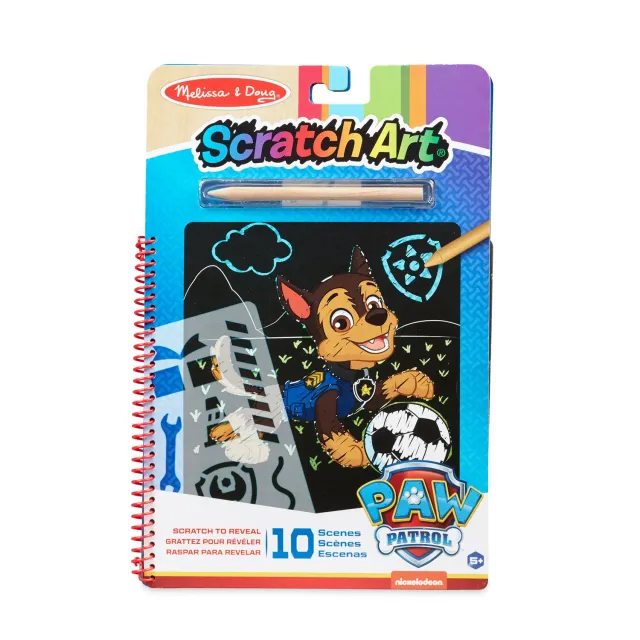 Melissa & Doug PAW Patrol Chase Kratzbild Block 10 Seiten