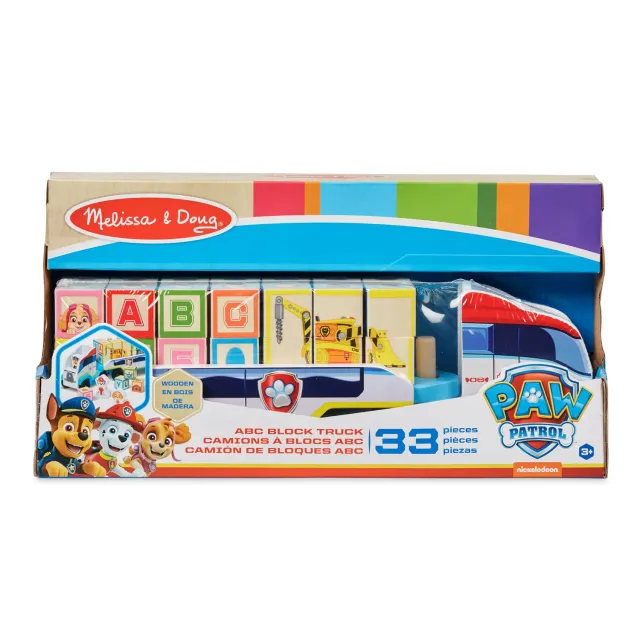Melissa & Doug PAW Patrol ABC Holz-Laster Bausteine