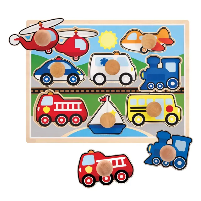 Melissa & Doug Vehicles Jumbo Knob Puzzle Holz 8-tlg