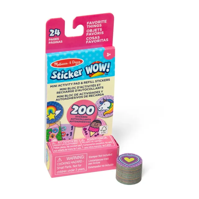 Melissa & Doug Sticker WOW! Favorite Things Stickerheft 200 Sticker ab 3 Jahre