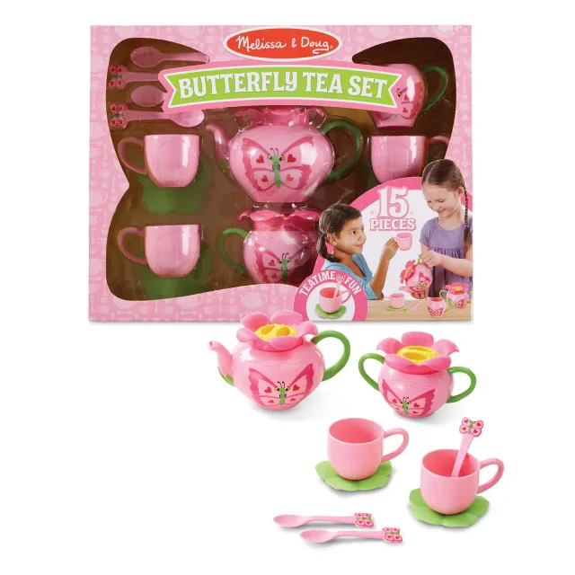 Melissa & Doug Butterfly Tea Set Teeservice 15-teilig Kinder