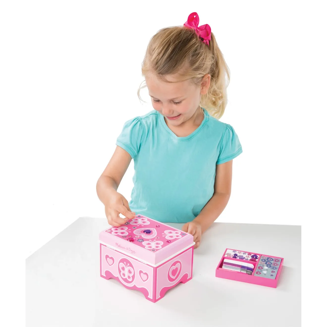 Melissa & Doug Created by Me Schmuckkästchen Bastelset Holz rosa