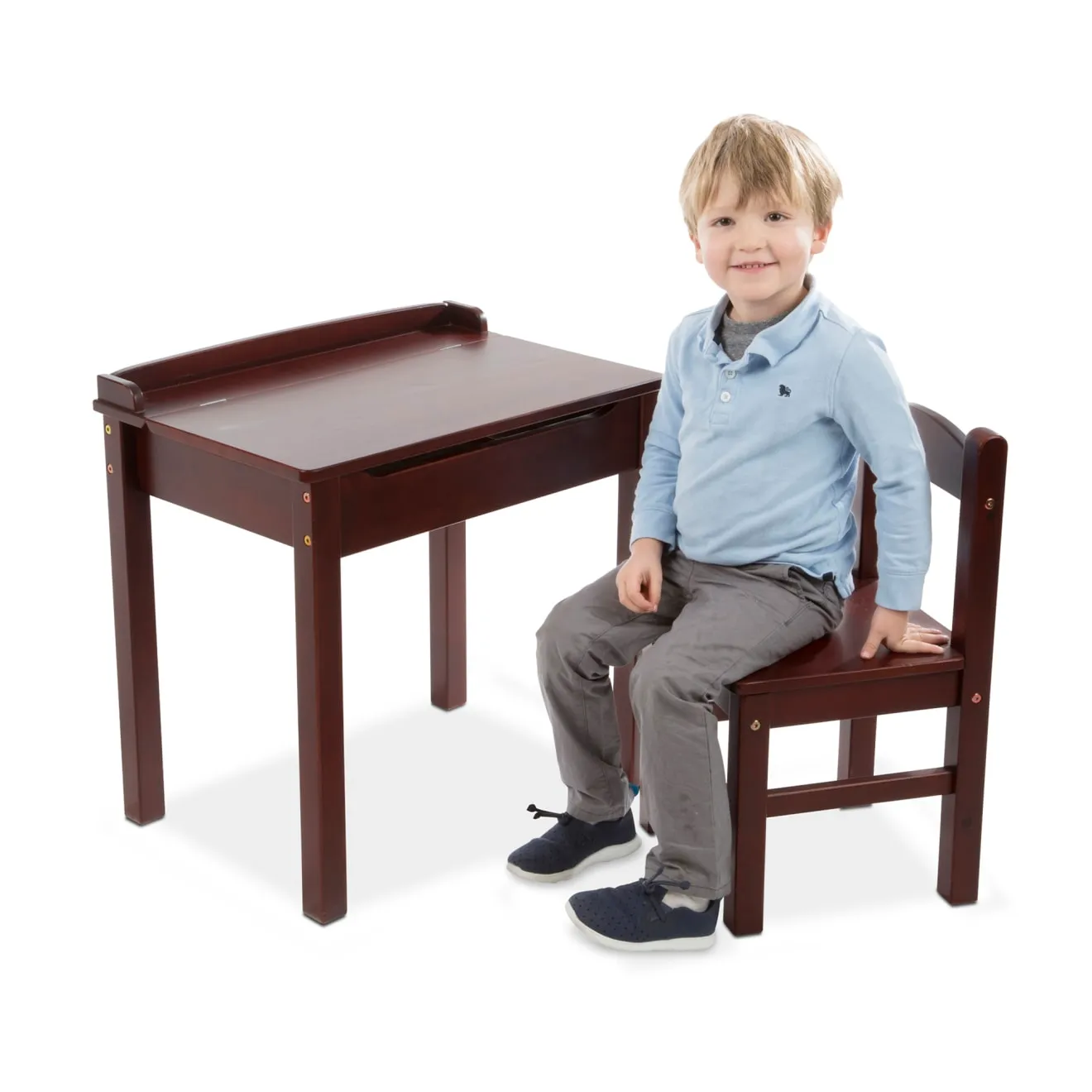 Melissa & Doug Child's Lift-Top Desk & Chair Kindertisch Espresso