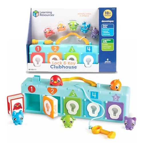 Learning Resources Lock & Key Clubhaus Motorikspiel mit 5 Tieren