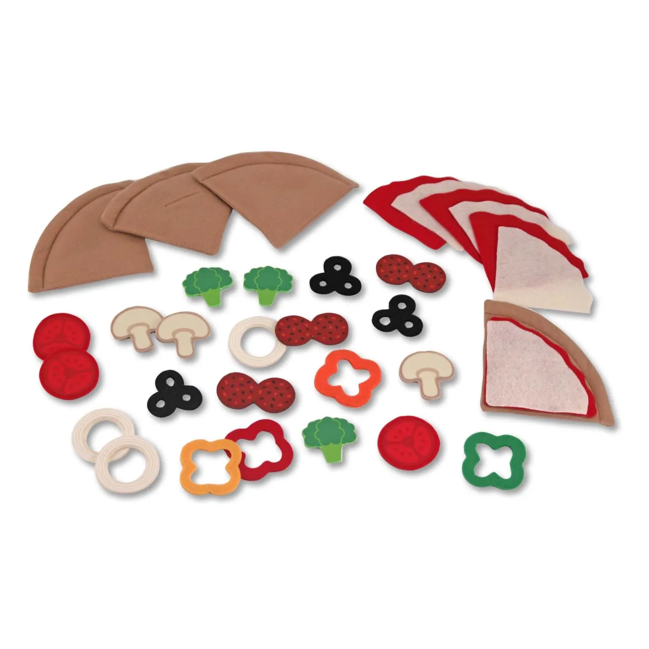 Melissa & Doug Felt Play Food Pizza Set Spielessen 42-tlg Filz