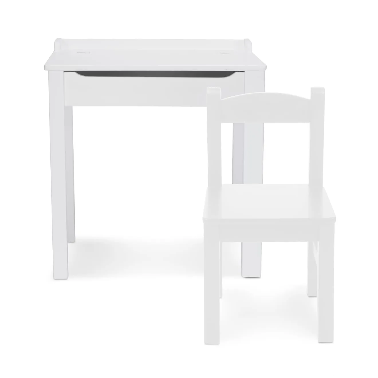 Melissa and Doug Lift-Top Kinderschreibtisch mit Stuhl Weiß mit Stauraum