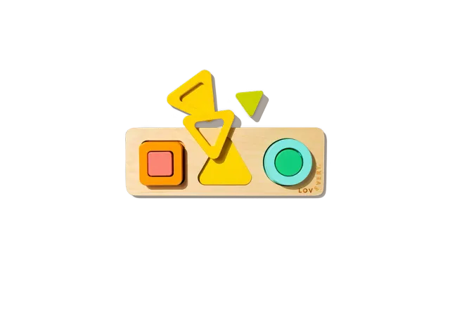 Lovevery Geo Shapes Puzzle Basis 3D-Formenpuzzle
