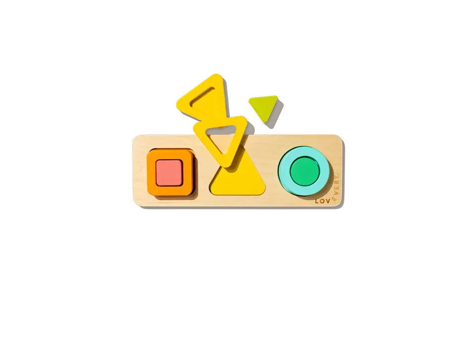 Lovevery Geo Shapes Puzzle Basis 3D-Formenpuzzle