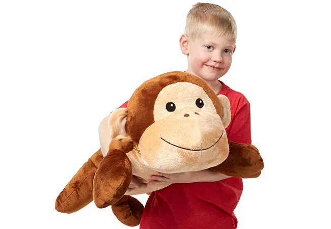 Melissa & Doug Cuddle Monkey Plüschtier Jumbo braun 70 cm