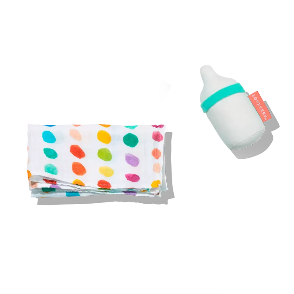 Lovevery Play Kits Flasche Wickeltuch Set Baumwolle