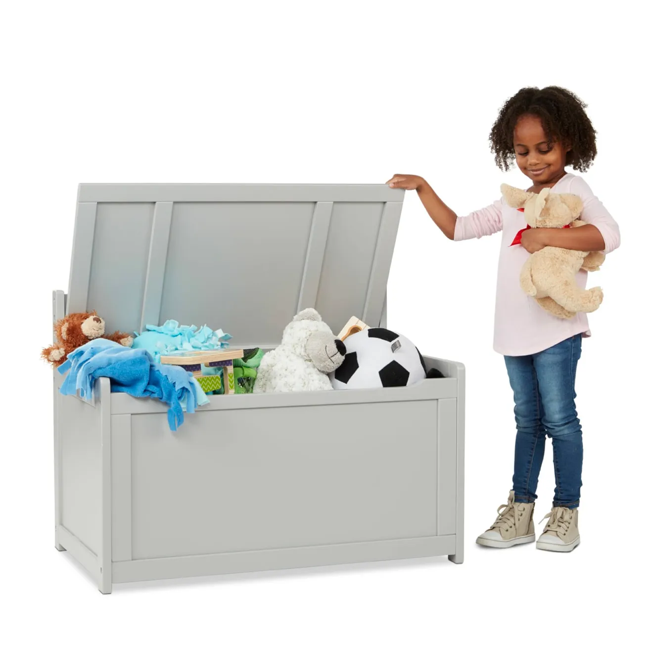 Melissa & Doug Spielzeugtruhe Holz Grau 233 Liter XXL