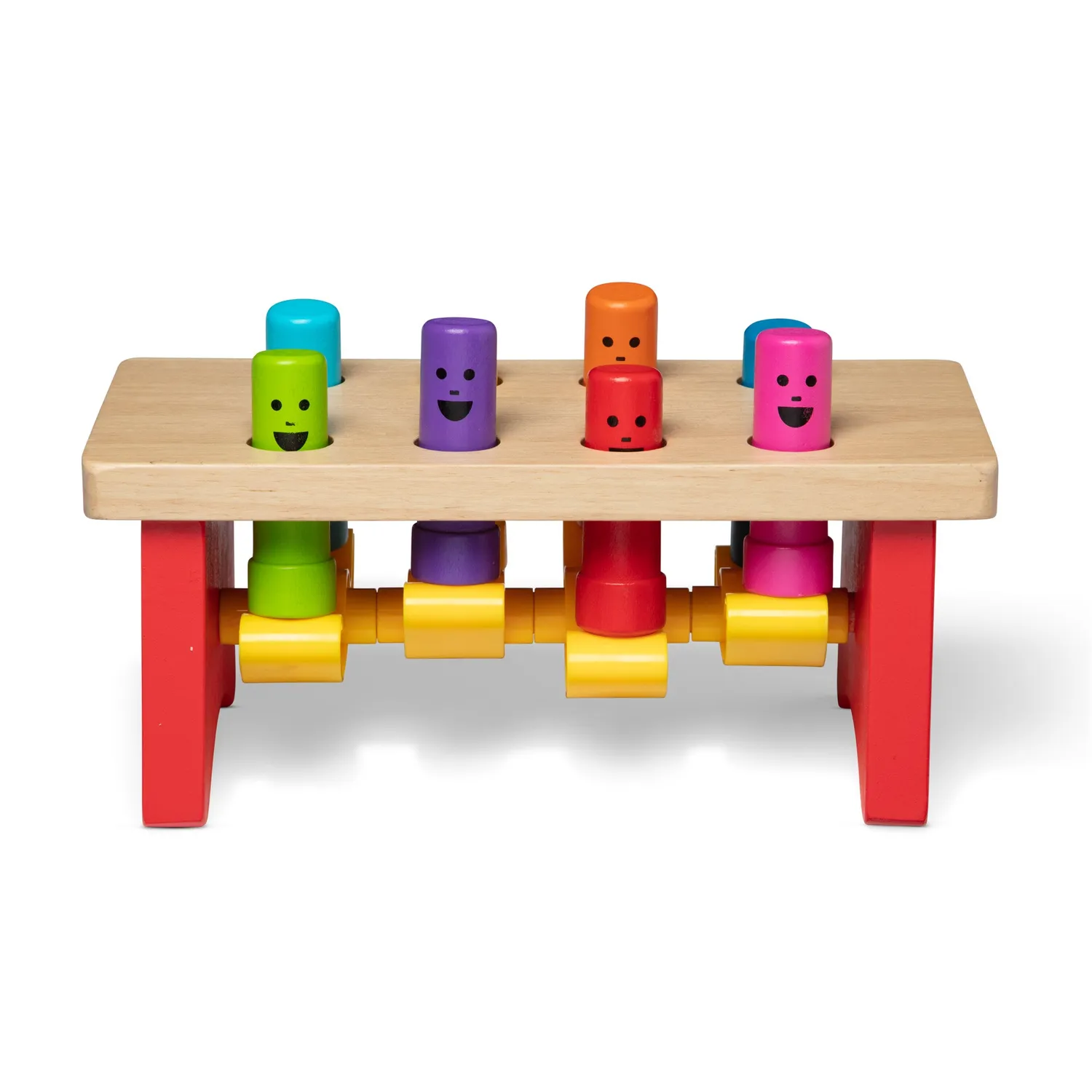 Melissa & Doug Deluxe Pounding Bench Klopfbank Holz 8 Stifte