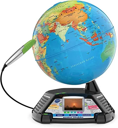 VTech 80-605404 Interaktiver Videoglobus Lernglobus ab 7 J.