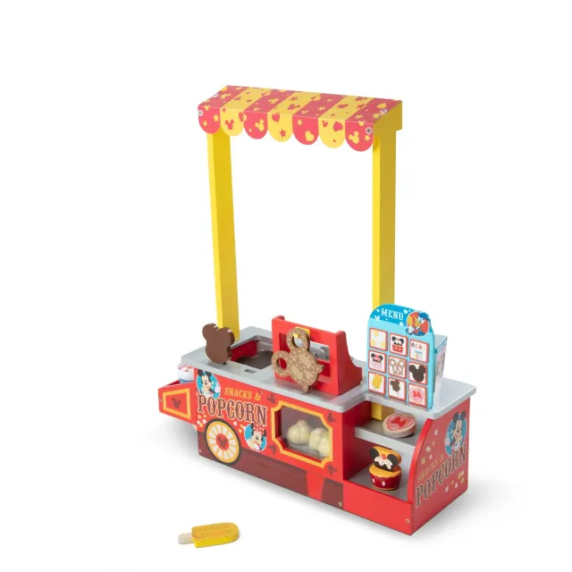 Melissa & Doug Disney Snacks Popcorn Verkaufsstand Holz 33 Teile