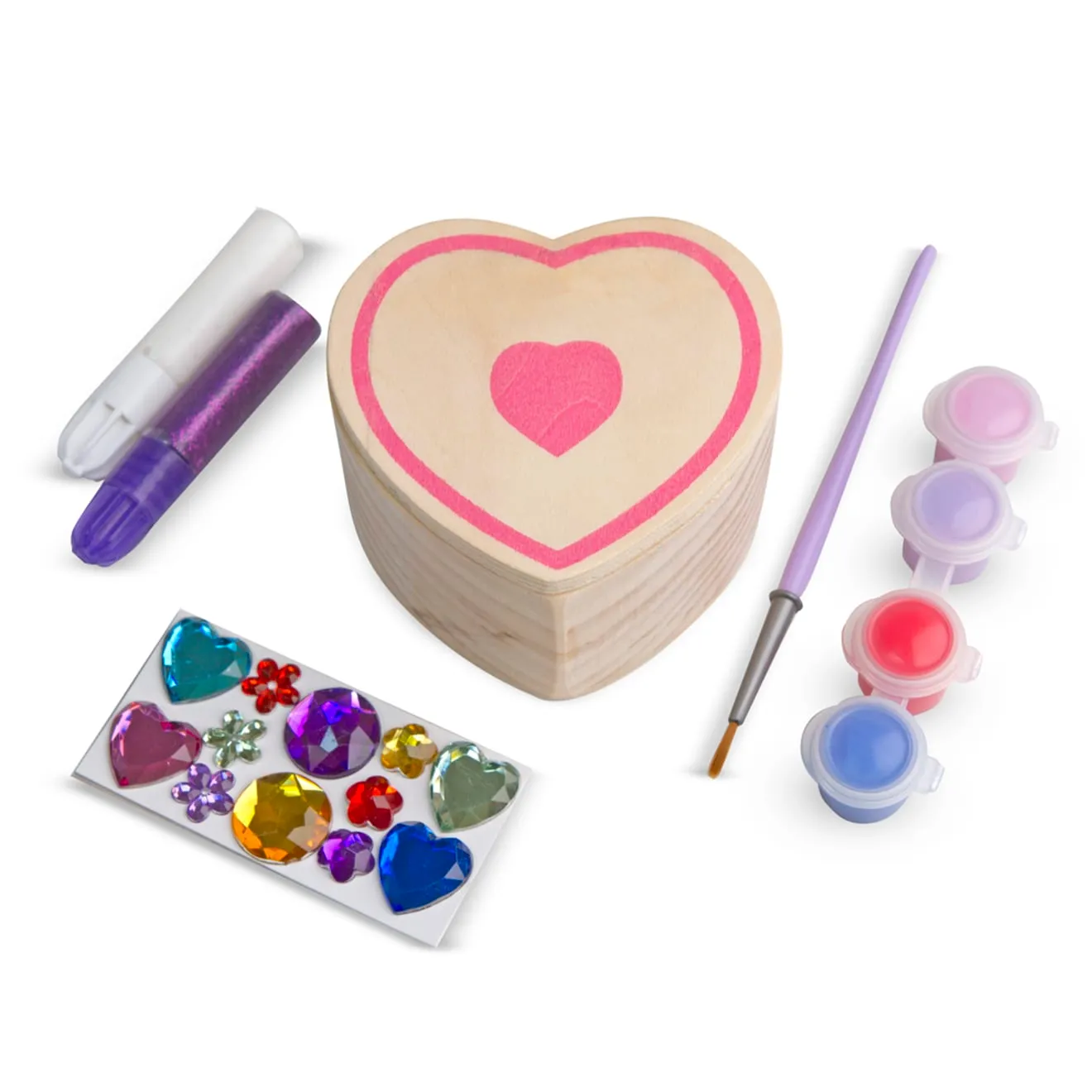 Melissa and Doug Decorate-Your-Own Wooden Heart Box Bastelset Holz