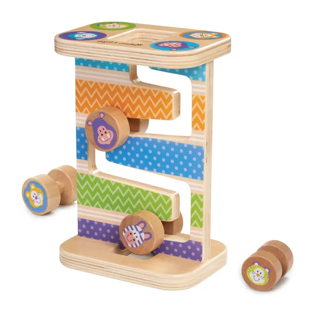 Melissa & Doug Safari Zig-Zag Tower Kugelbahn Holz 4-tlg