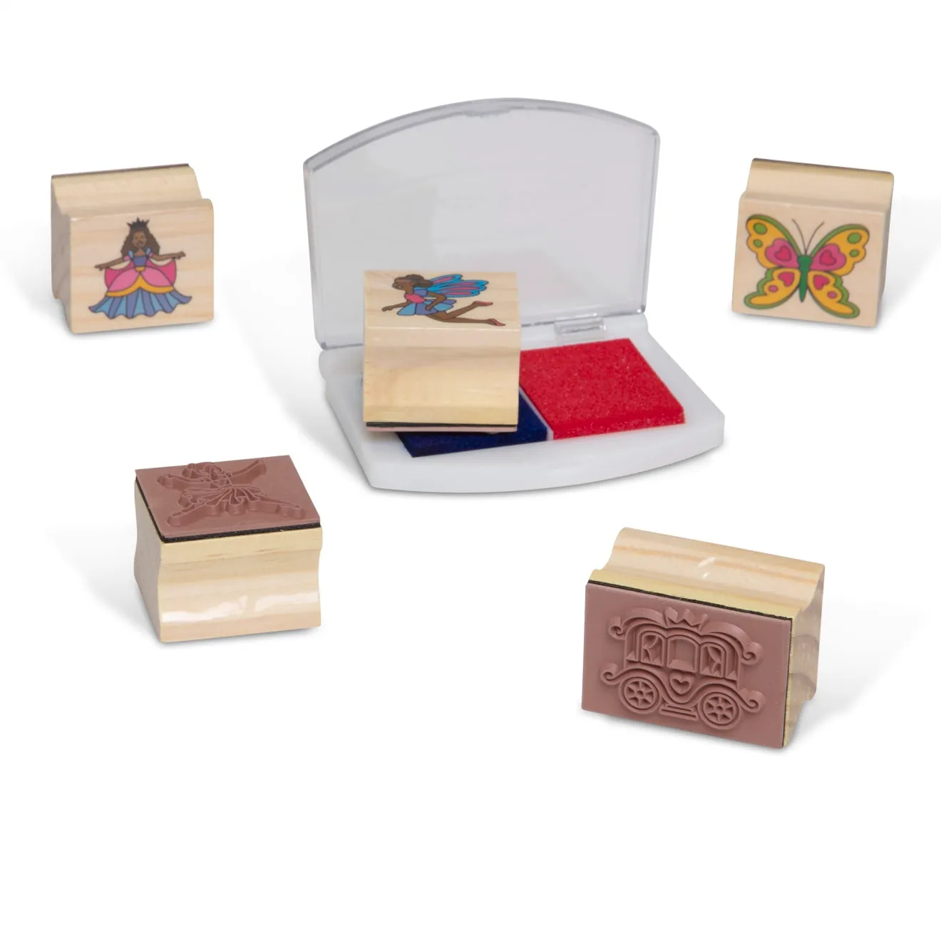 Melissa & Doug Deluxe Fairy Tale Holzstempel Set 38-teilig Märchen