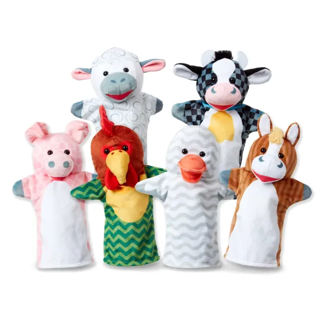 Melissa & Doug Barn Buddies Handpuppen Bauernhof 6-teilig Plüsch