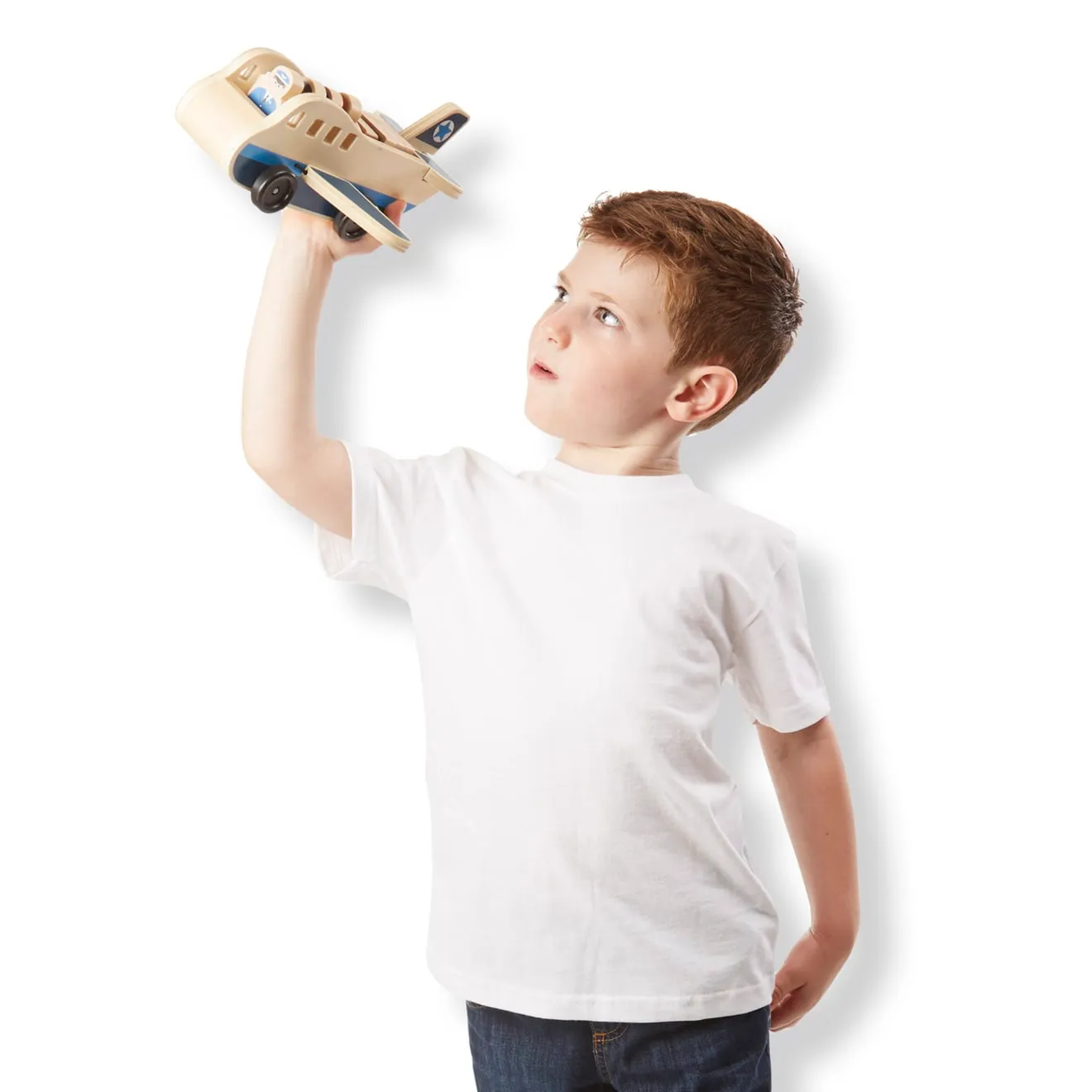 Melissa & Doug Wooden Airplane Holzflugzeug mit Figuren