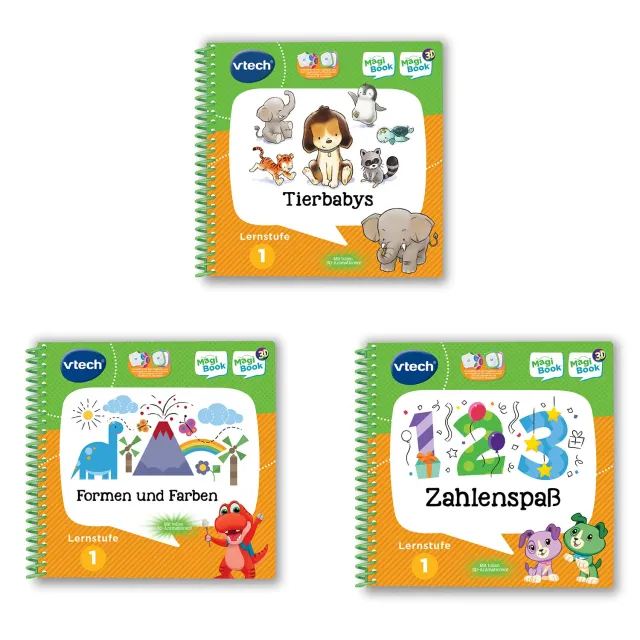 VTech MagiBook 80-488904 Lernbuch 3er Bundle Stufe 1