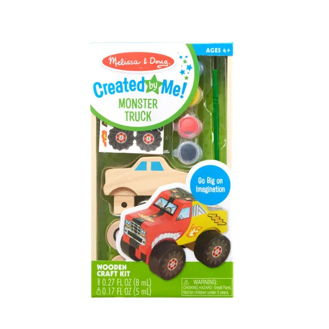 Melissa & Doug Monster Truck Holz-Bastelset Farbe