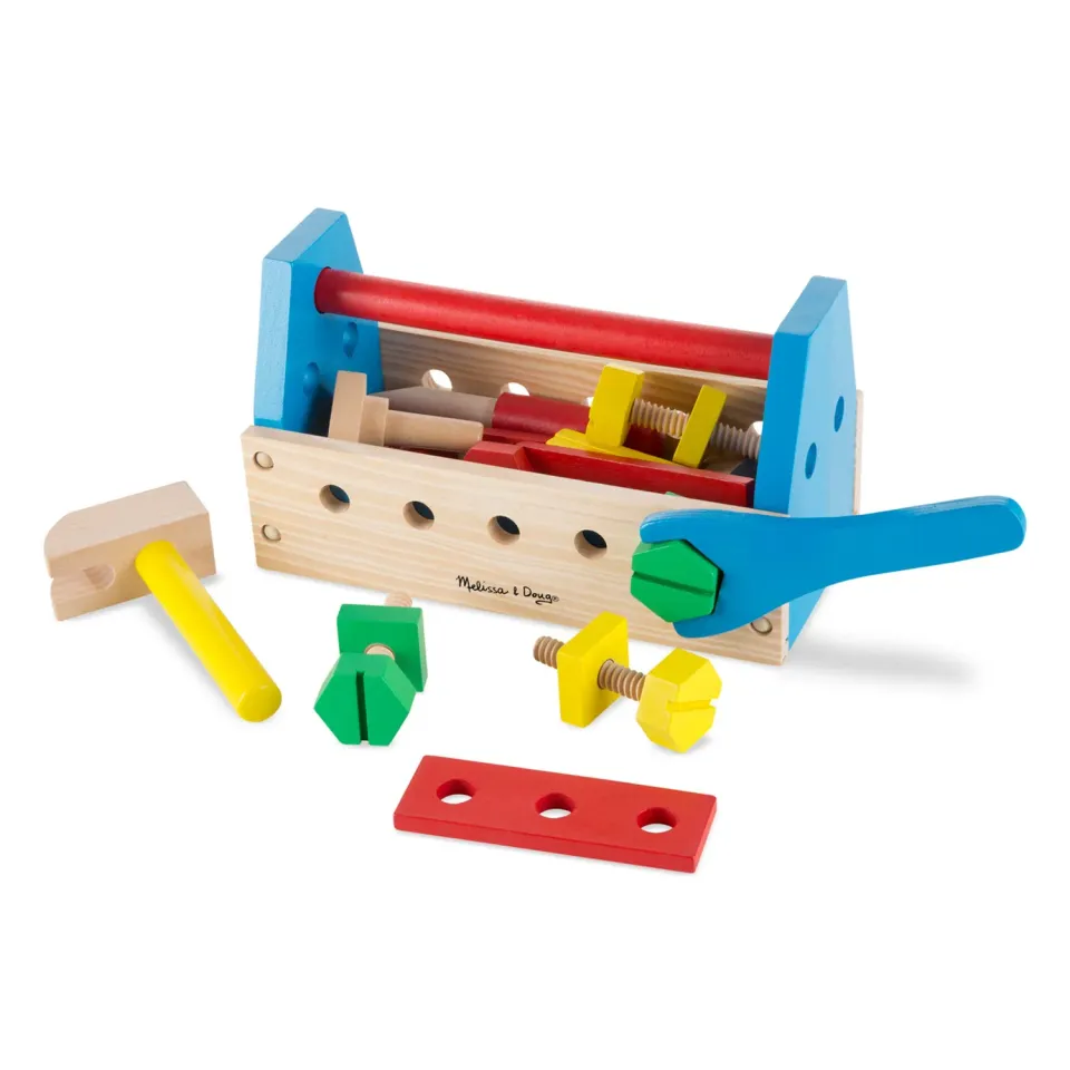 Melissa & Doug Wooden Take-Along Werkzeugkoffer 24-teilig