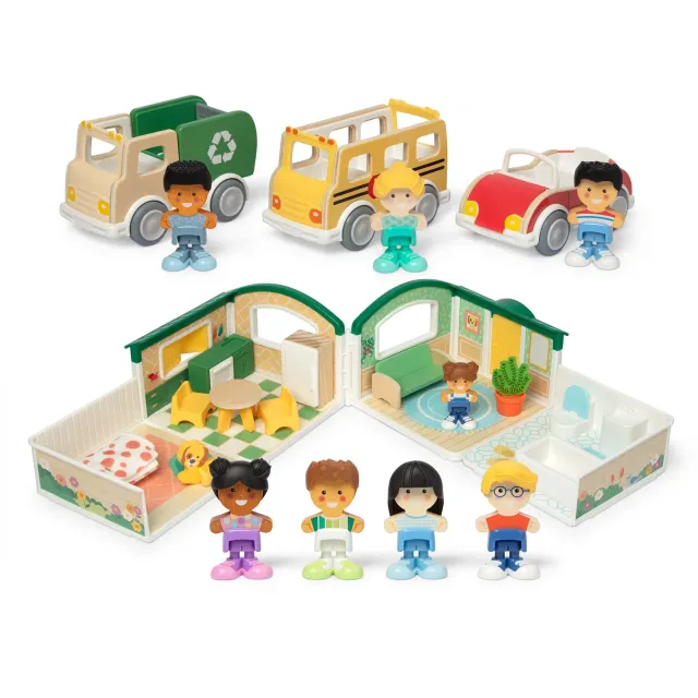 Melissa & Doug Cheery Lane Puppenhaus Set Bundle 9 Figuren
