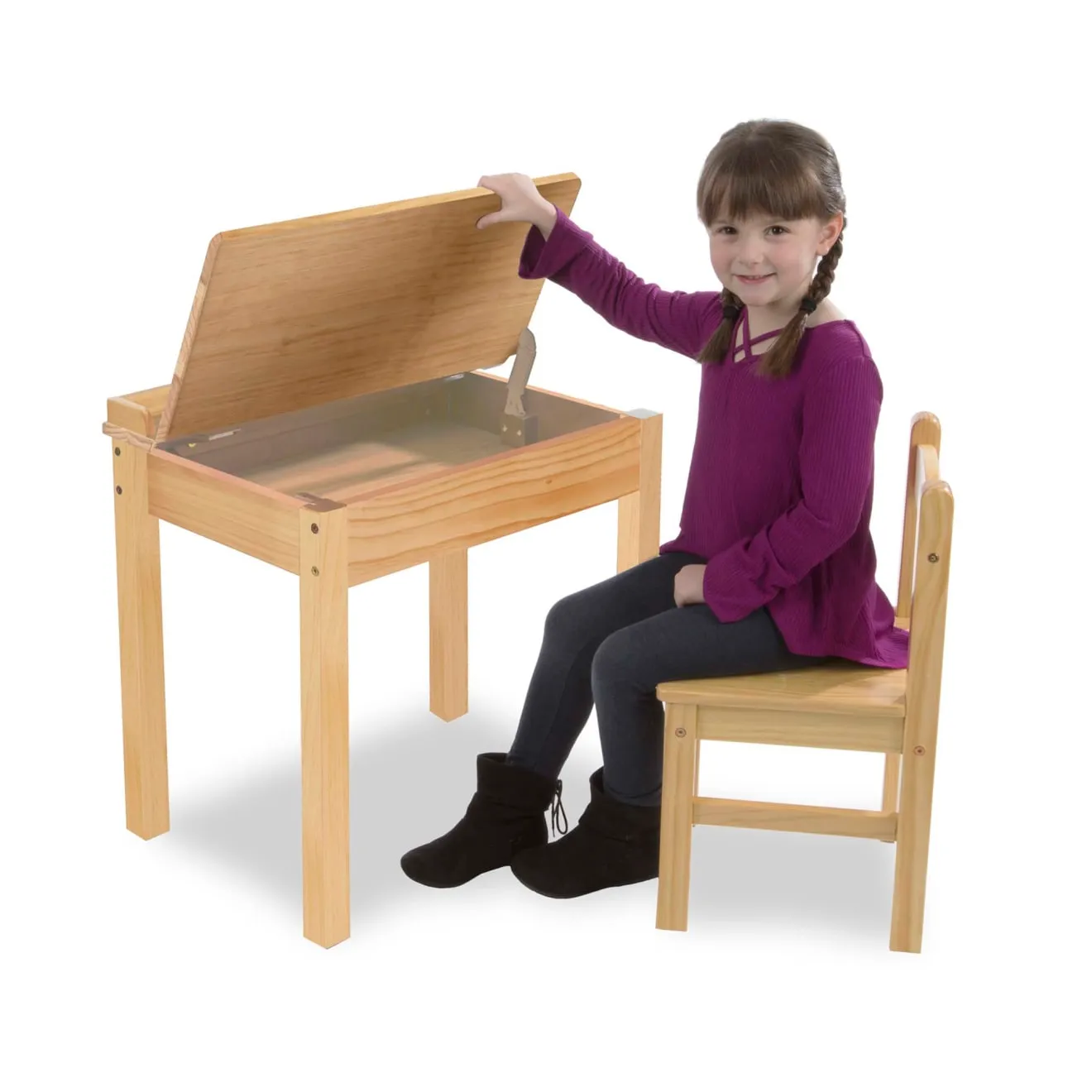Melissa & Doug Lift-Top Desk Kinderschreibtisch Honig Holz
