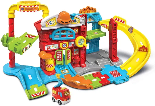 VTech Tut Tut Baby Flitzer Feuerwehrstation mit Auto Lieder