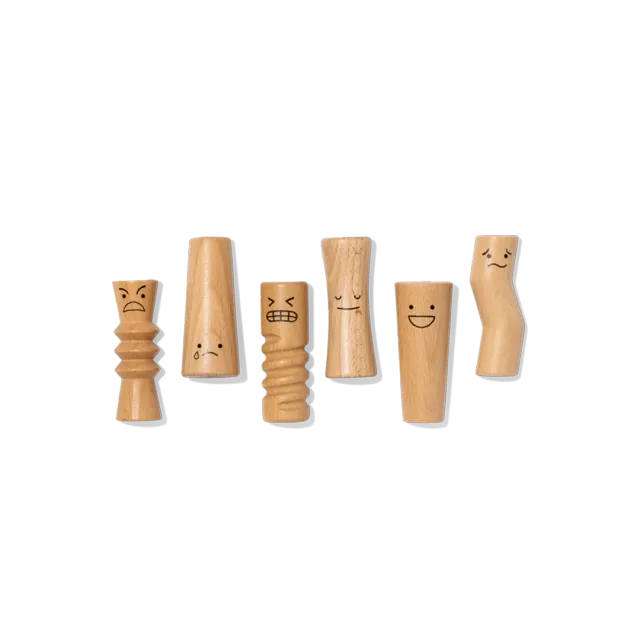 Lovevery Emotion Dolls Holzpuppen 6 Stück Gefühle
