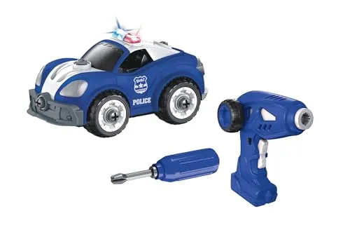 Buki 9023 RC-Polizeiauto zum Schrauben mit Fernbedienung