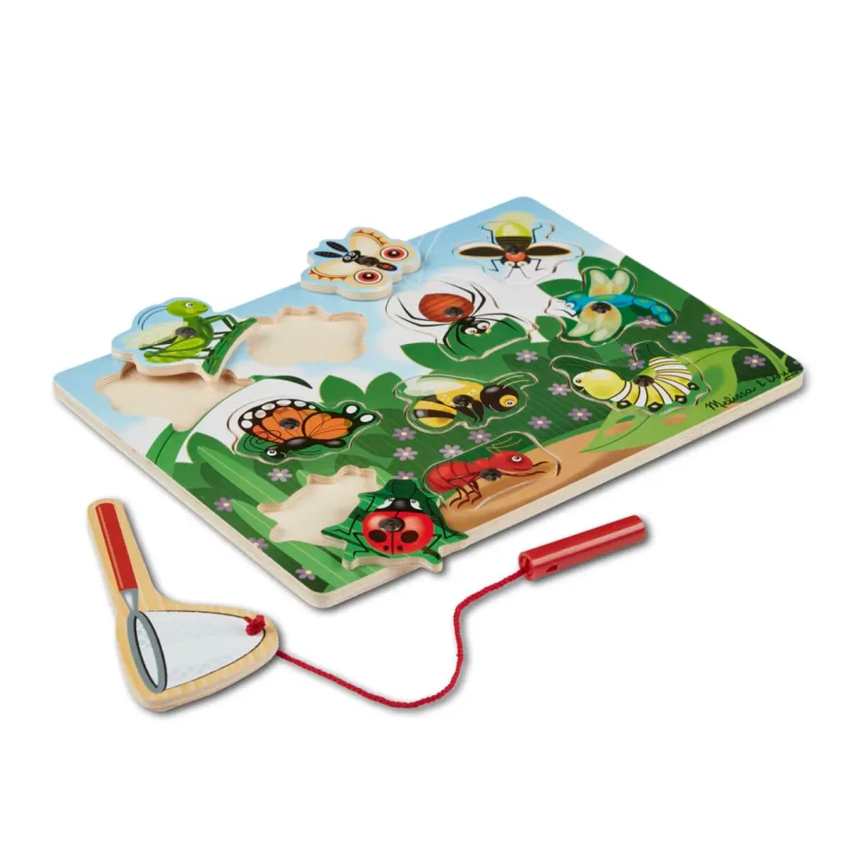 Melissa & Doug Bug-Catching Magnetpuzzle Insekten Holz 10-teilig
