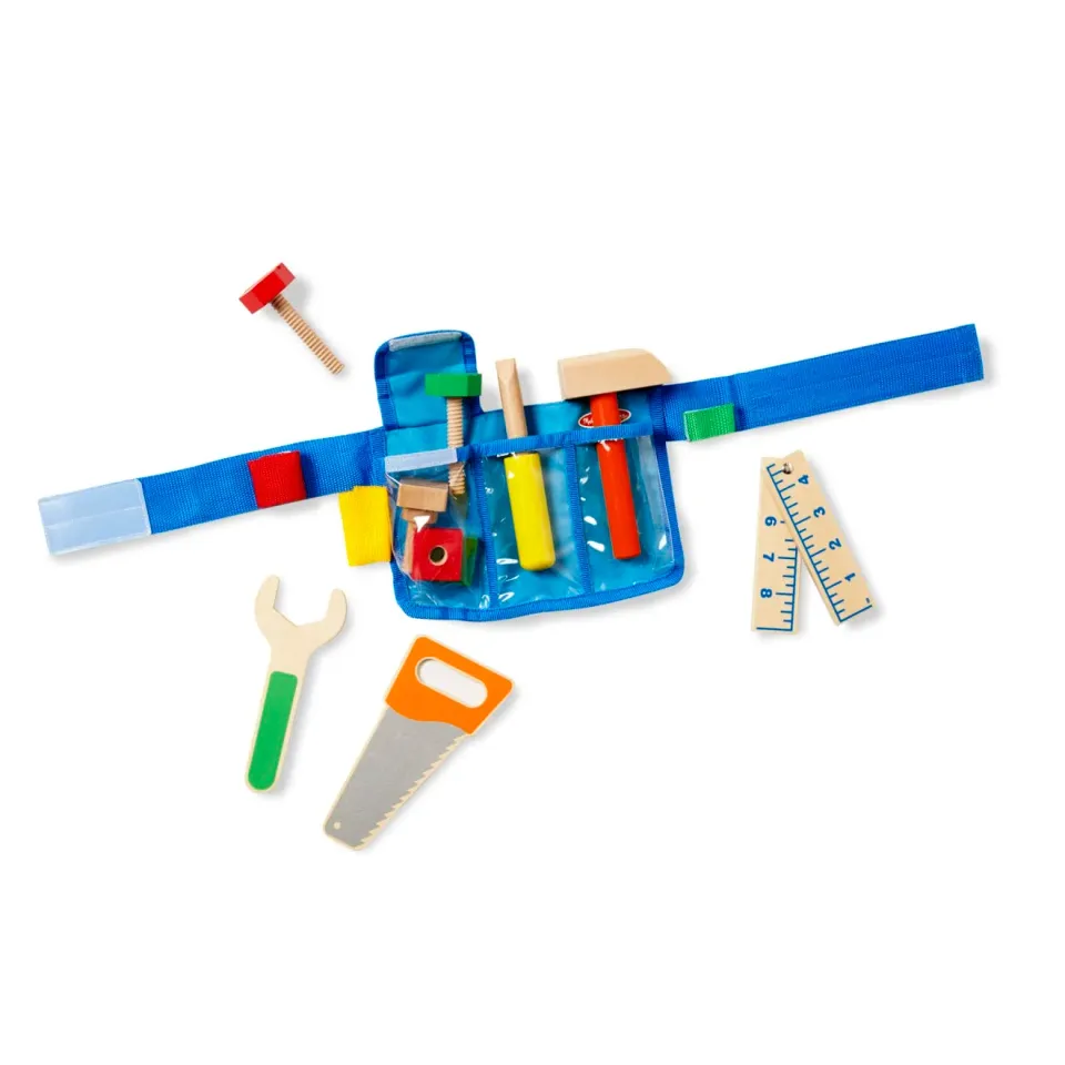 Melissa & Doug Tool Belt Werkzeuggürtel Holz Set