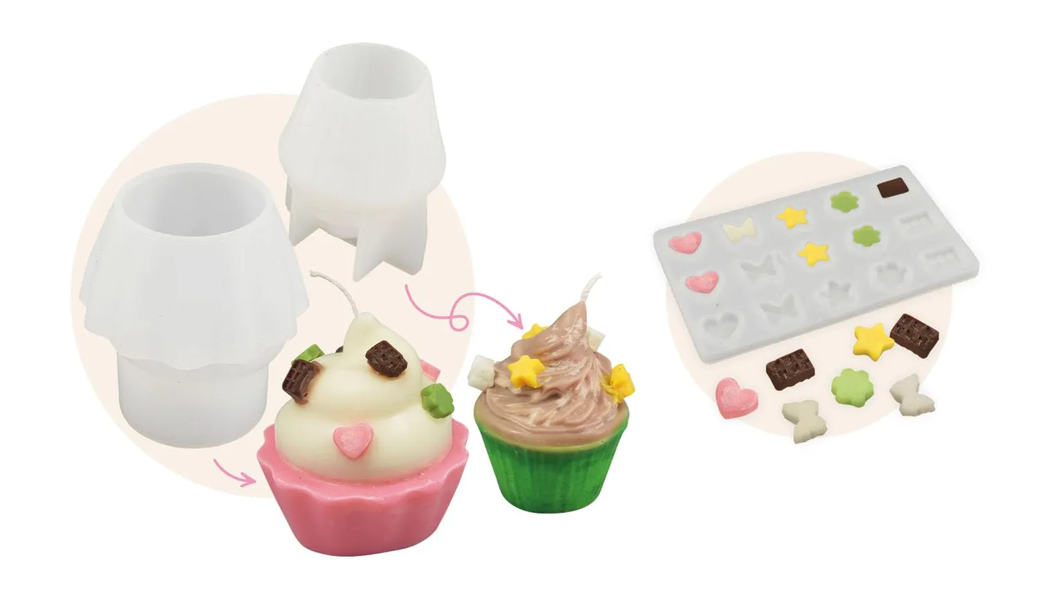 Buki France Professional Studio 5429 Cupcake Kerzen 2 Stück
