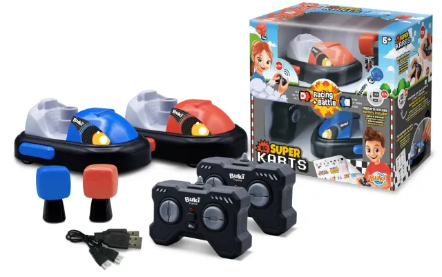 Buki 37296 RC Karts Set Autos ferngesteuert 2 Stück 25 m