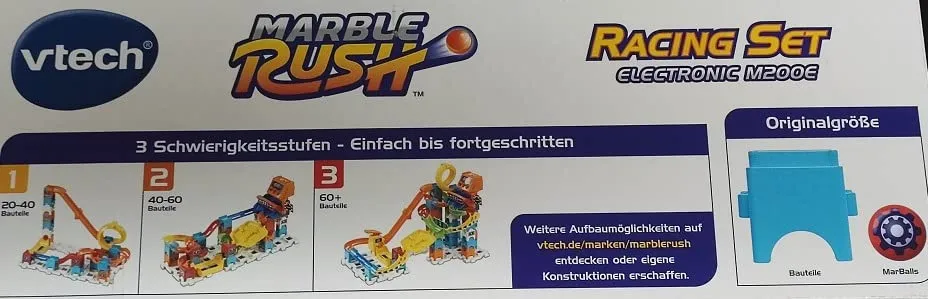 Vtech Marble Rush Racing Set M200 E Kugelbahn 73-teilig mit Sound