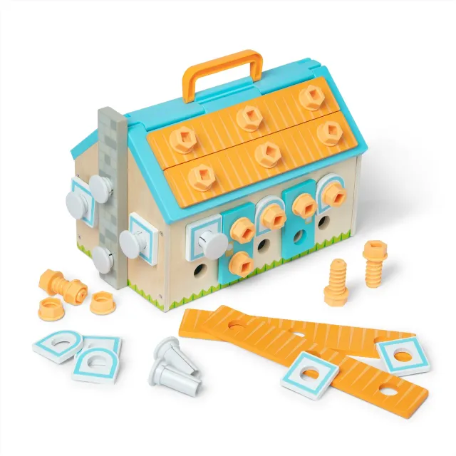 Melissa & Doug Build a House Werkzeugkasten Holz 56-tlg.
