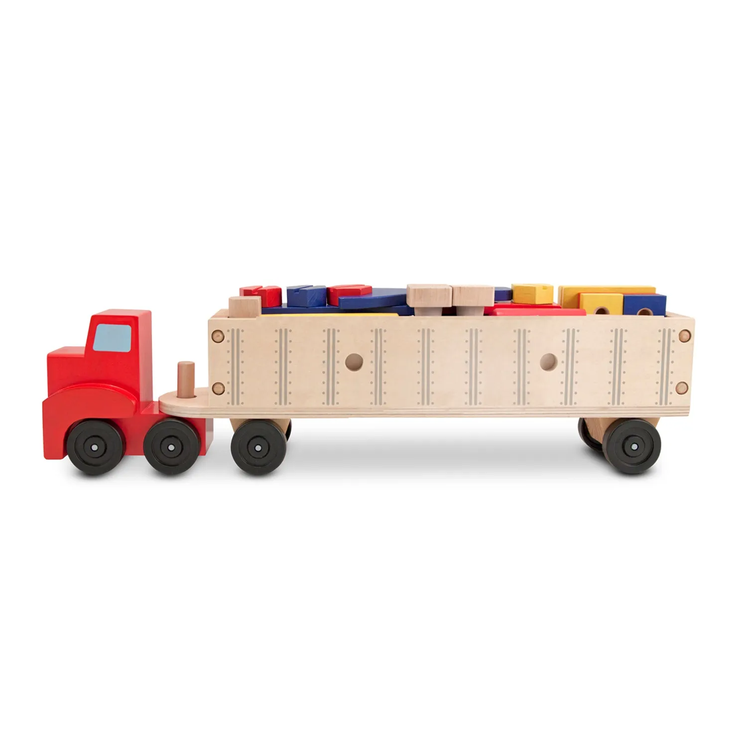Melissa & Doug Big Rig Bauset Holz-LKW 22 Teile ab 3 Jahre