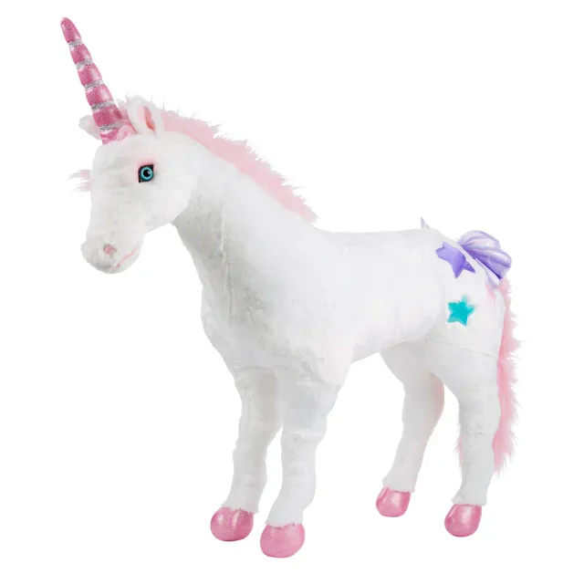 Melissa & Doug Einhorn Plüschtier Groß mit Glitzermähne