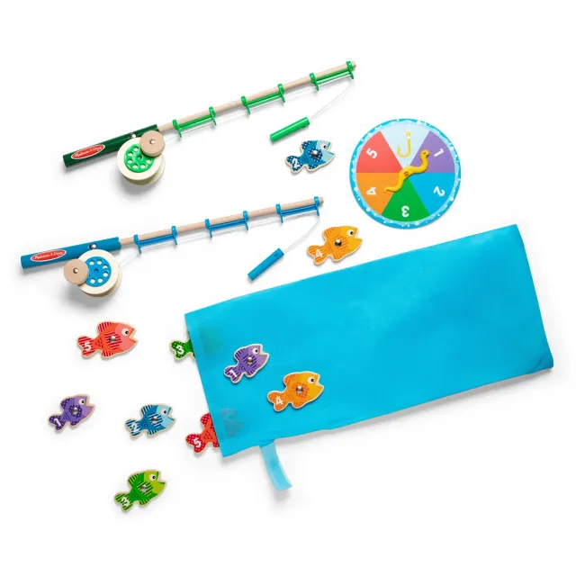 Melissa & Doug Catch Count Angelspiel Holz Magnet Fische