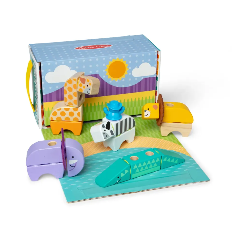 Melissa & Doug Blockables Safari Bausteine ab 2 Jahren