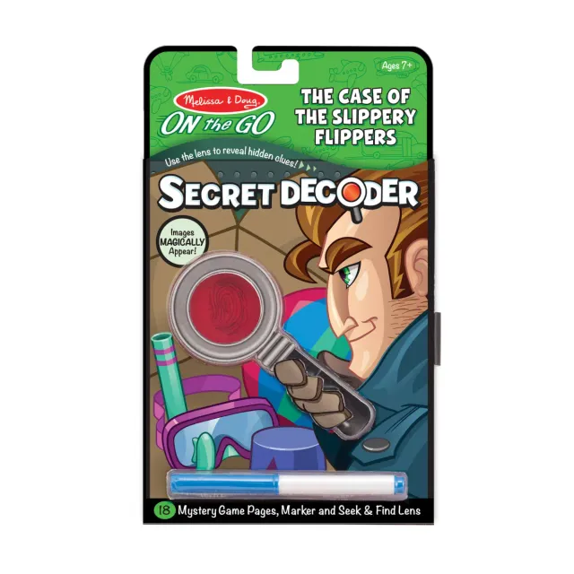 Melissa & Doug Secret Decoder Rätselheft Slippery Flippers mit Geheimstift