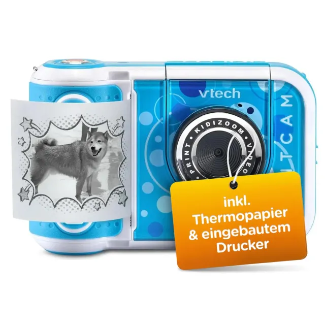 VTech KidiZoom Print Cam Kinderkamera blau mit Drucker
