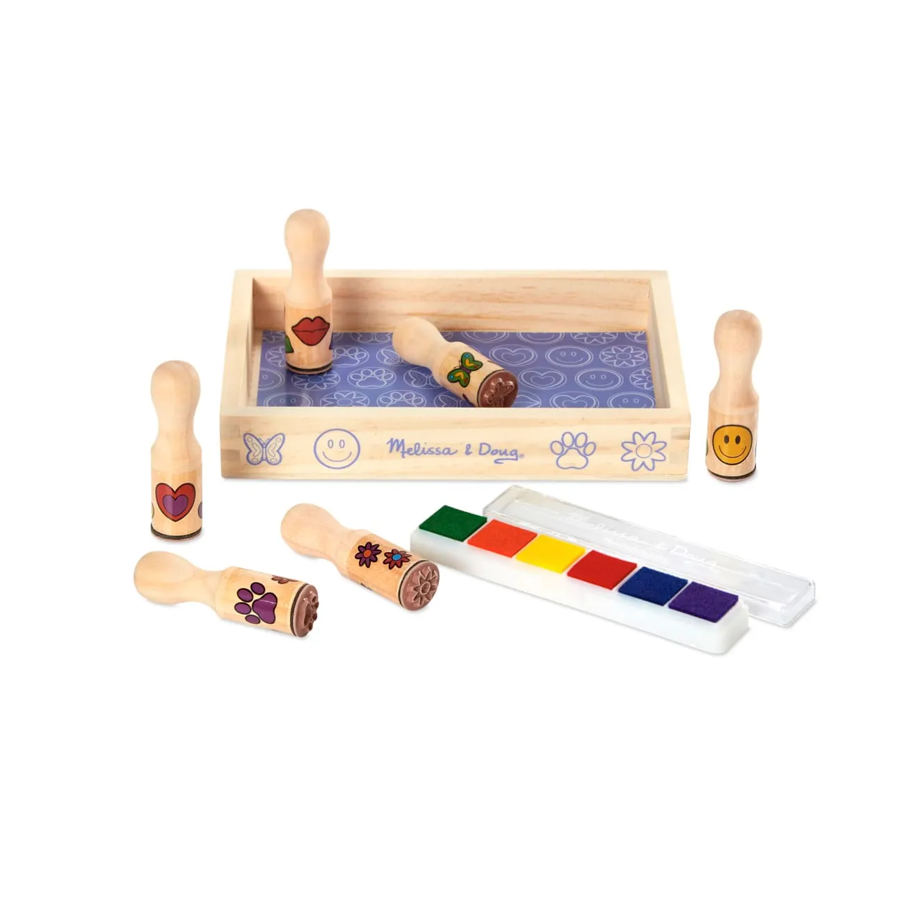 Melissa & Doug Happy Handles Stempelset 6 Stempel abwaschbar