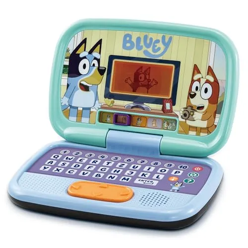 VTech Bluey Lernlaptop QWERTZ Kinderlaptop mit Musik 3-6 Jahre