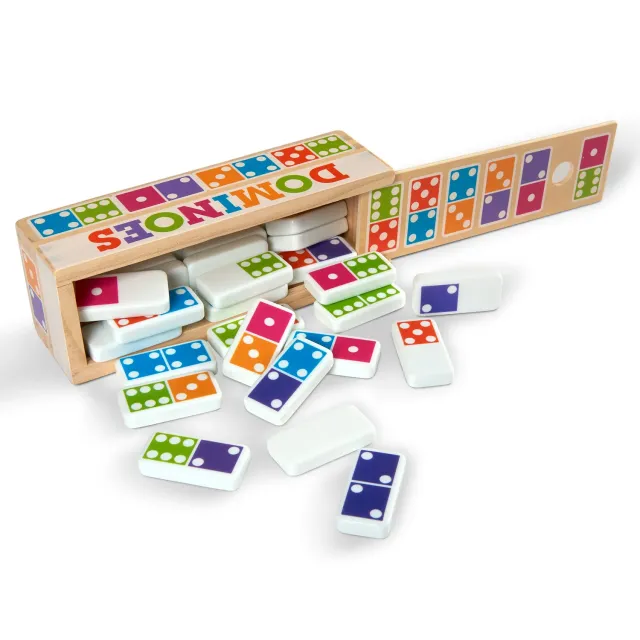 Melissa & Doug Dominoes Dominospiel Holz 28 Steine
