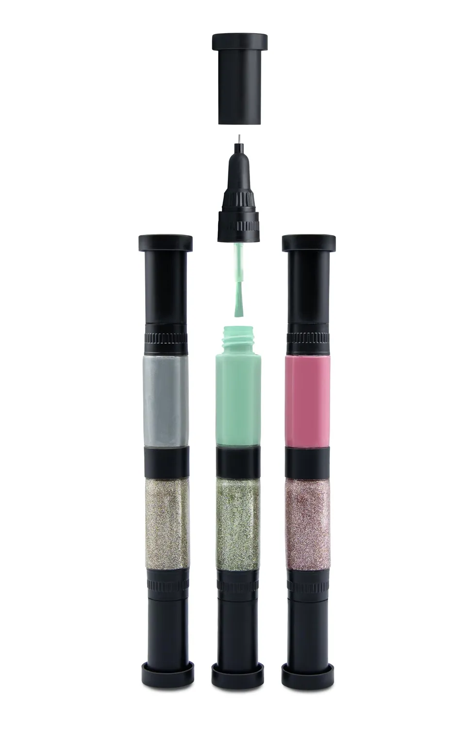 Buki PS102 Nagellackstifte 3er Rosa Grün Silber ab 8 Jahren