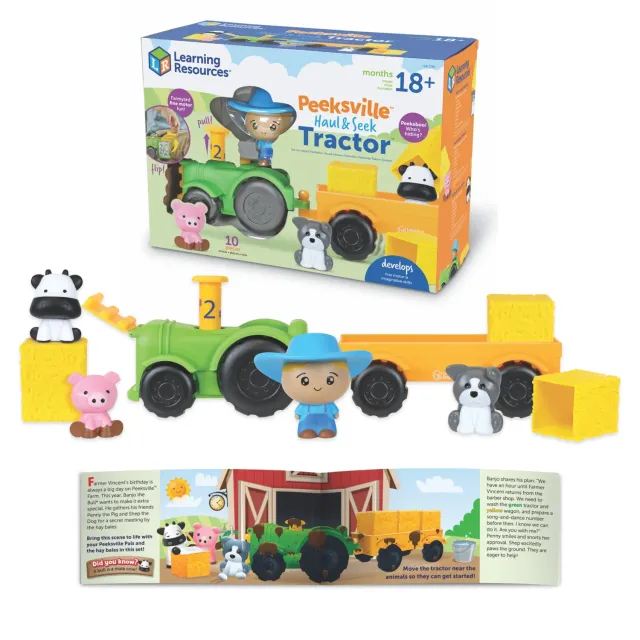 Learning Resources Peeksville Traktor Spielset 10-teilig Bauernhof