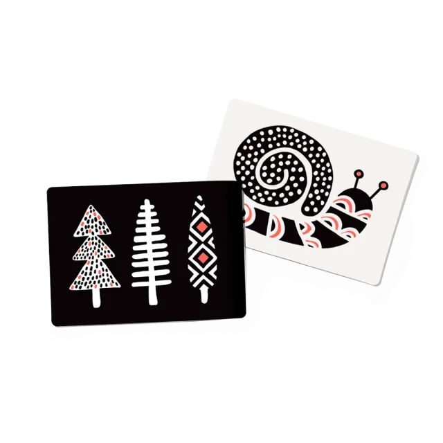 Lovevery Play Kits Kontrastkarten Schwarz-Weiß-Rot Baby