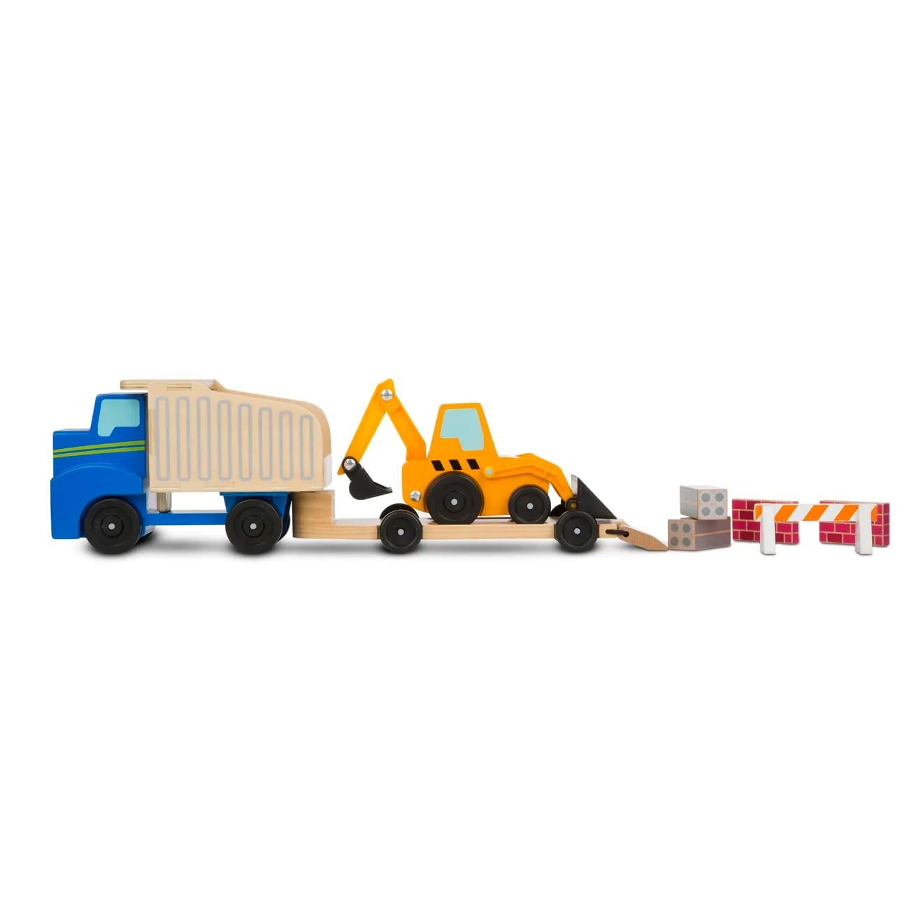 Melissa & Doug Dump Truck & Loader Kipplaster Holz 8-teilig